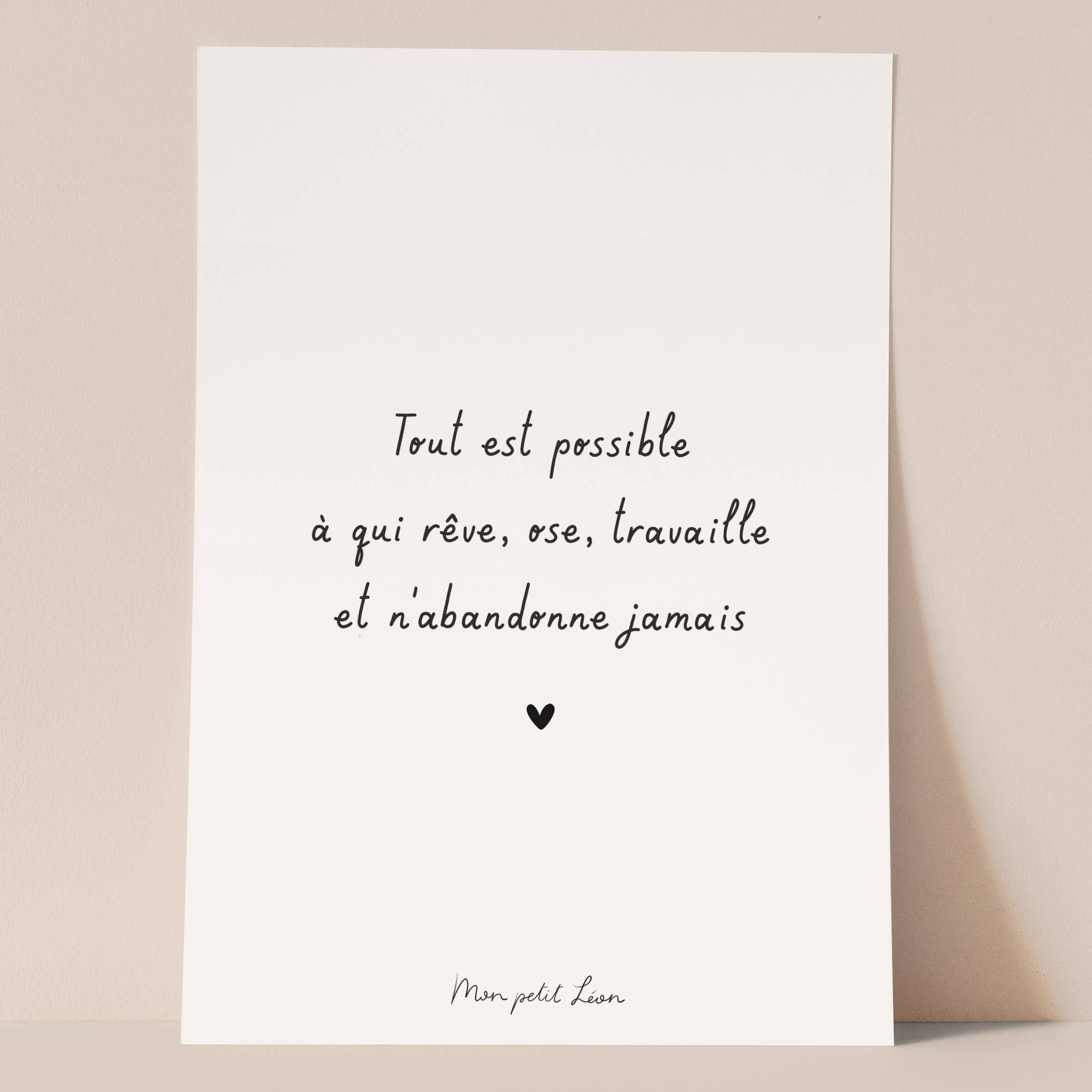 Carte Postale A6 – "Tout est possible..." ✨💪