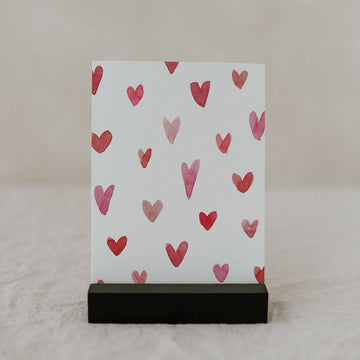Carte aquarelle Hearts